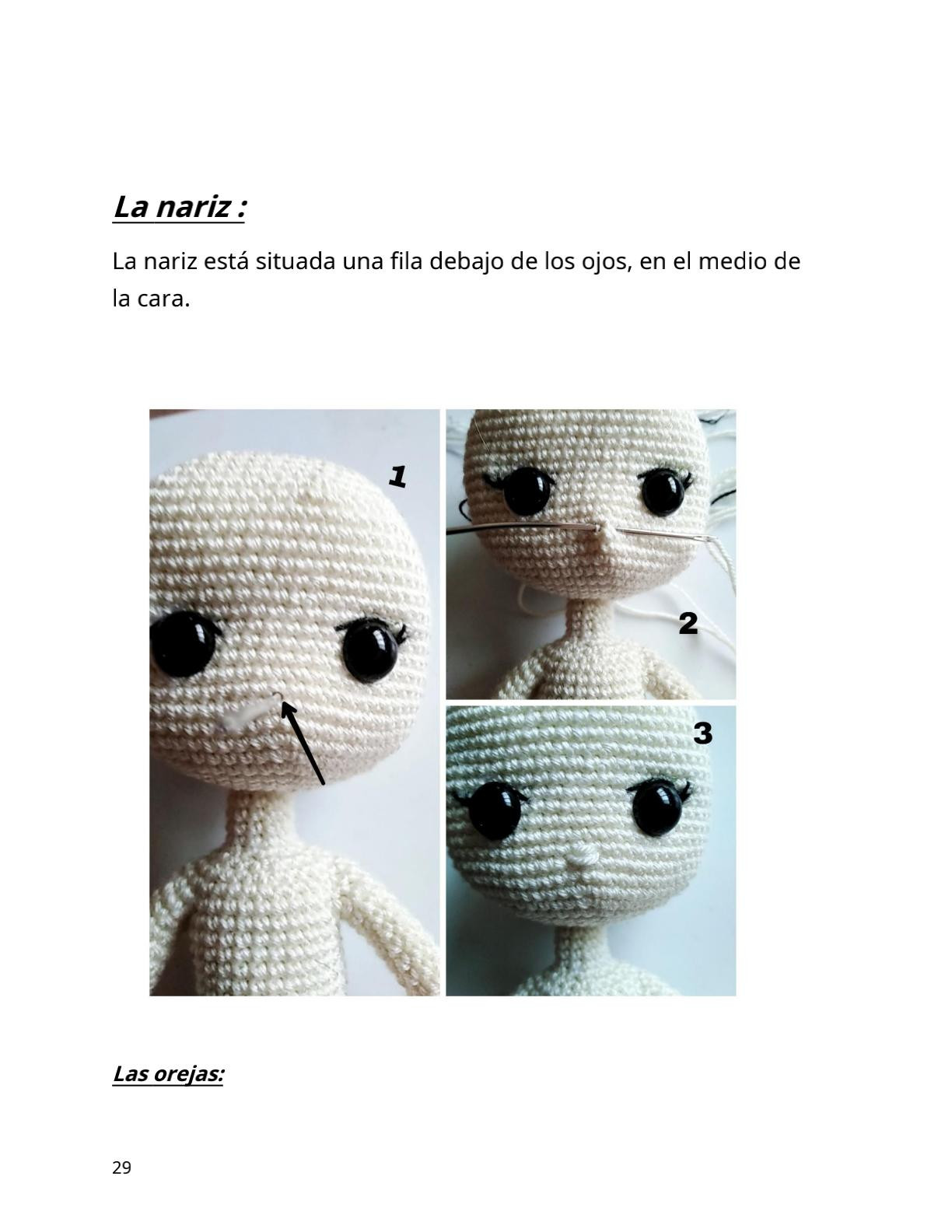 Muñeca Amigurumi con vestido azul y capa rosa para tejer a crochet
