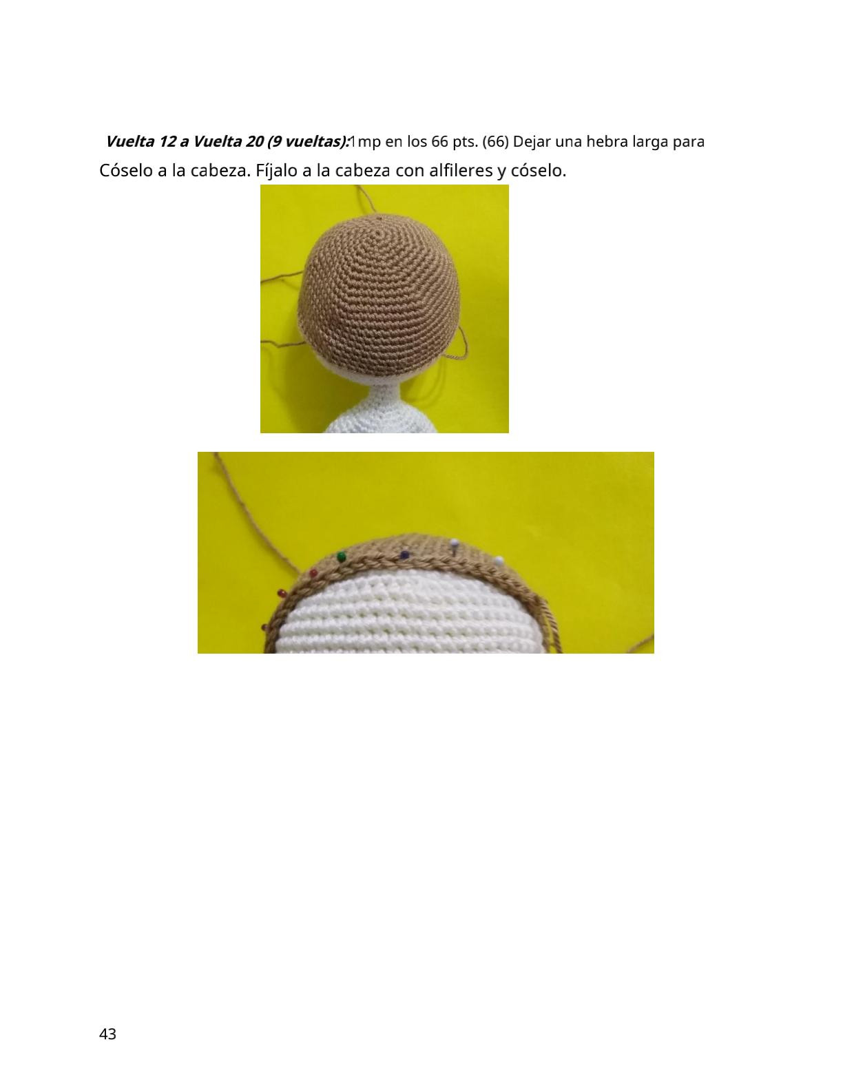Muñeca Amigurumi con vestido azul y capa rosa para tejer a crochet