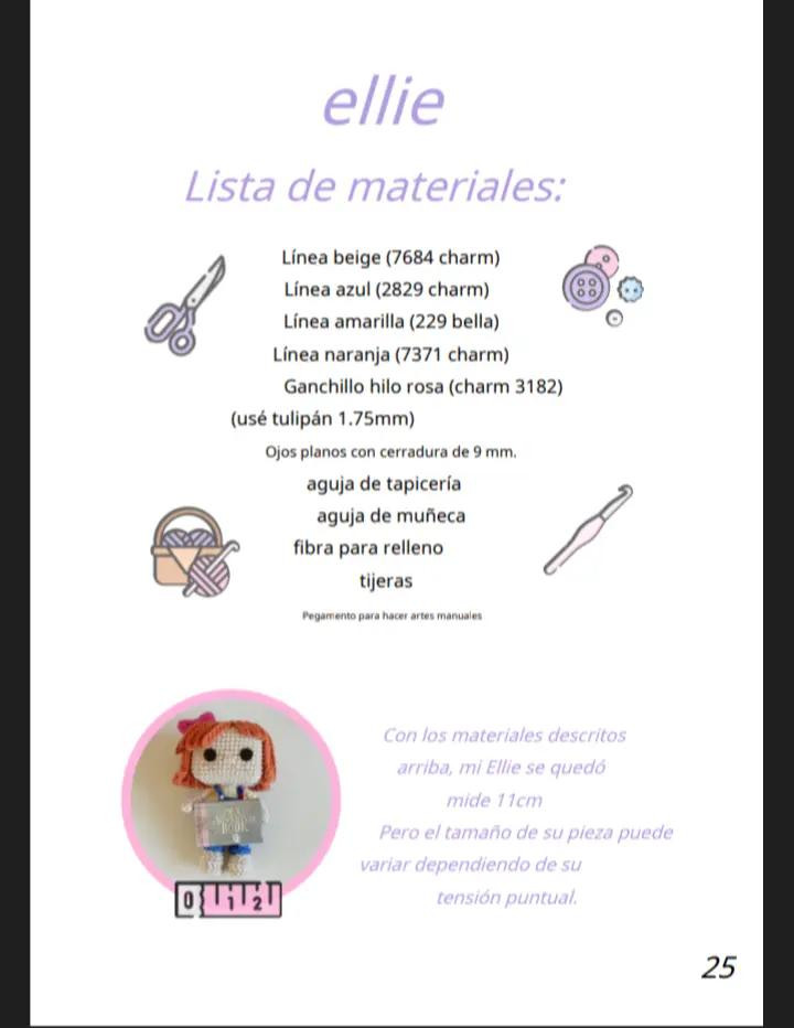 Muñeca de ganchillo con libro de aventuras: una obra maestra hecha a mano.