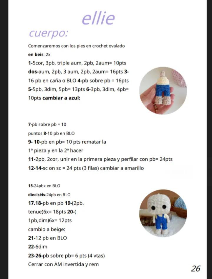 Muñeca de ganchillo con libro de aventuras: una obra maestra hecha a mano.
