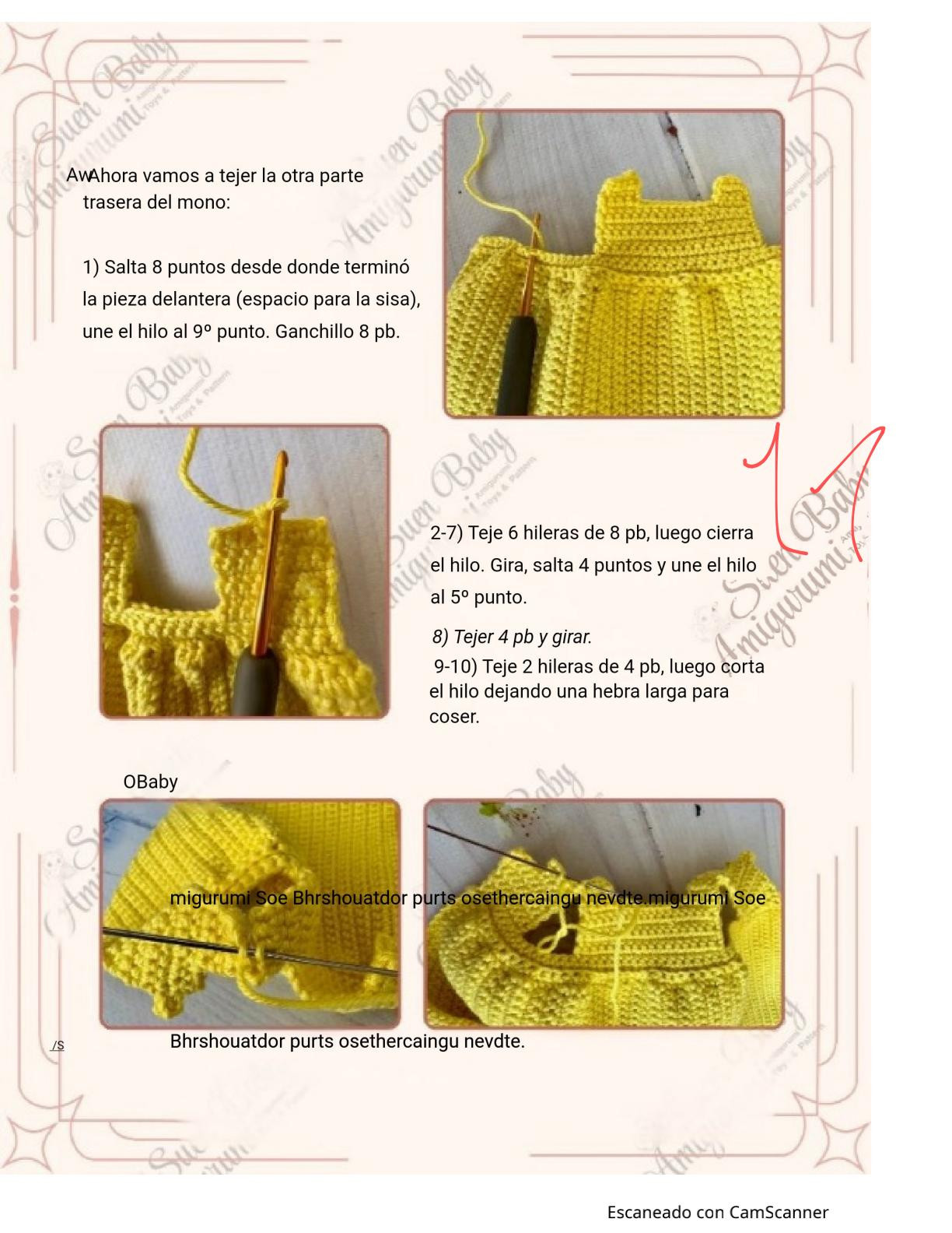 Muñeca de ganchillo con vestido de SpongeBob y bolso a juego