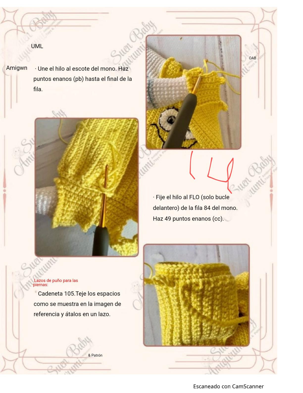 Muñeca de ganchillo con vestido de SpongeBob y bolso a juego