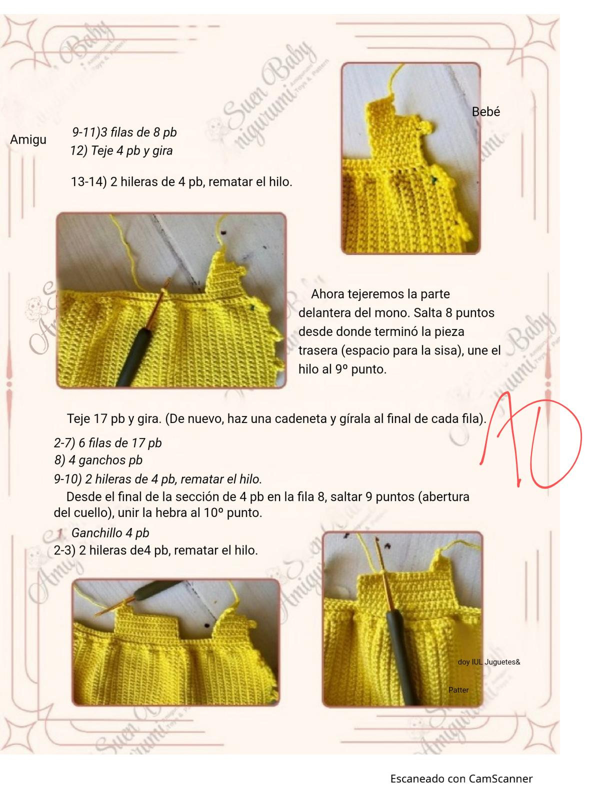 Muñeca de ganchillo con vestido de SpongeBob y bolso a juego