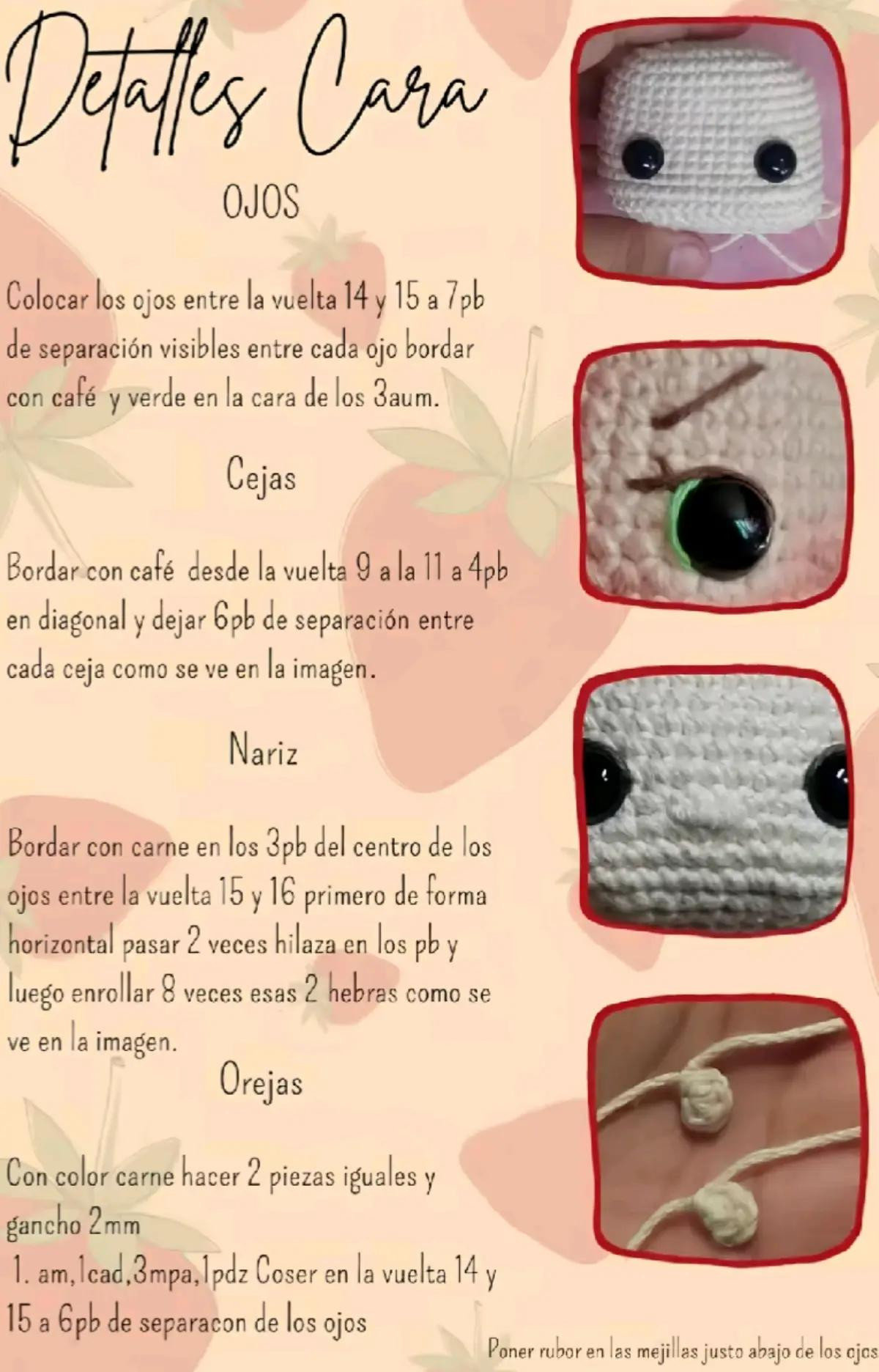 Muñeca de ganchillo inspirada en un personaje de fresa