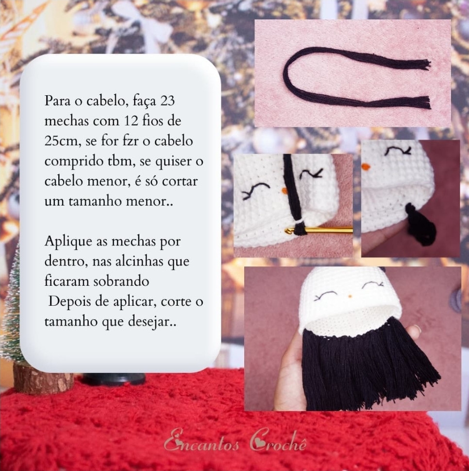 Nataly: Boneca de Neve em Crochê como Porta Recados