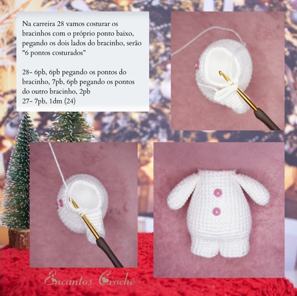 Nataly: Boneca de Neve em Crochê como Porta Recados