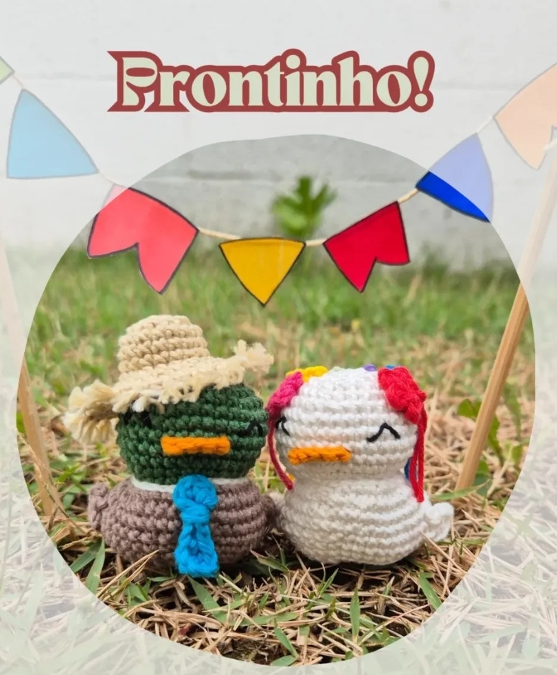 Nhô Patuíno e Dona Quinquinha: Receita Gratuita de Amigurumi