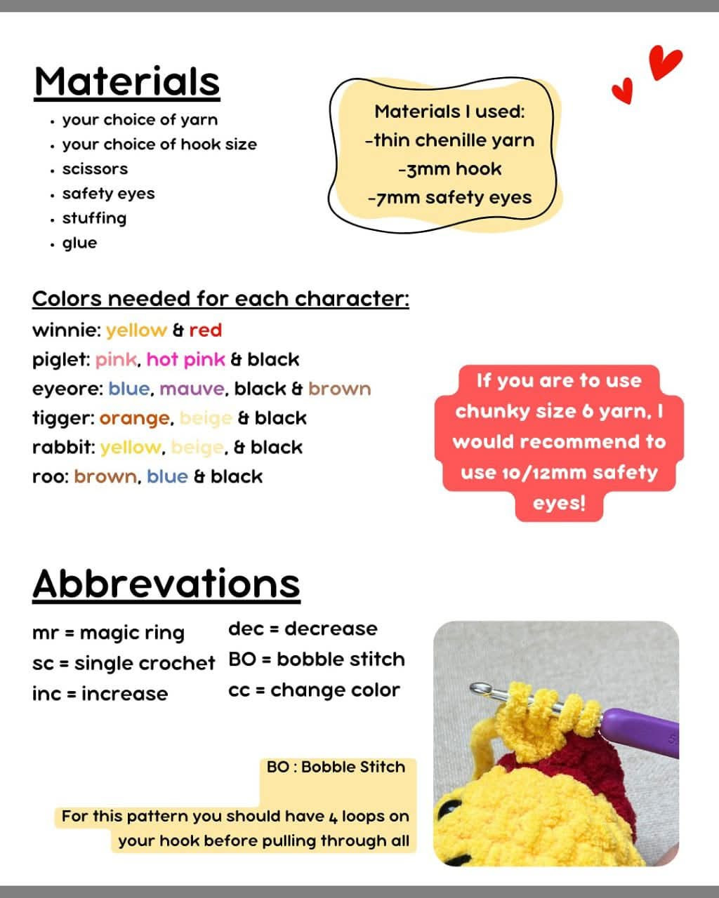"No Sew Crochet Patterns for Winnie the Pooh & Friends"