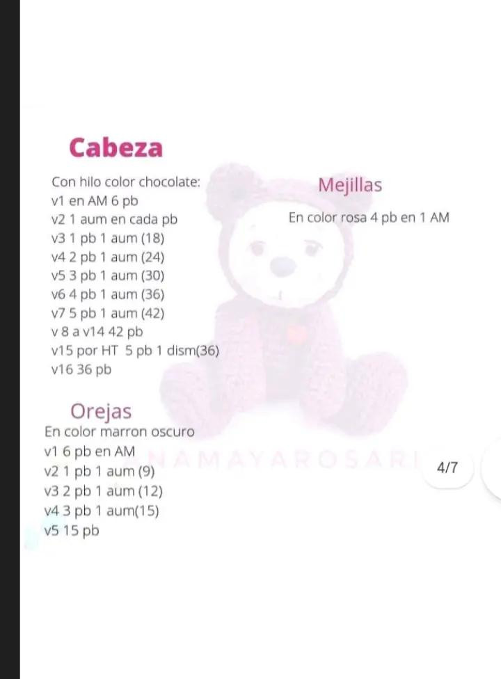 Osito de crochet con corazón rojo: patrón detallado para tejedores