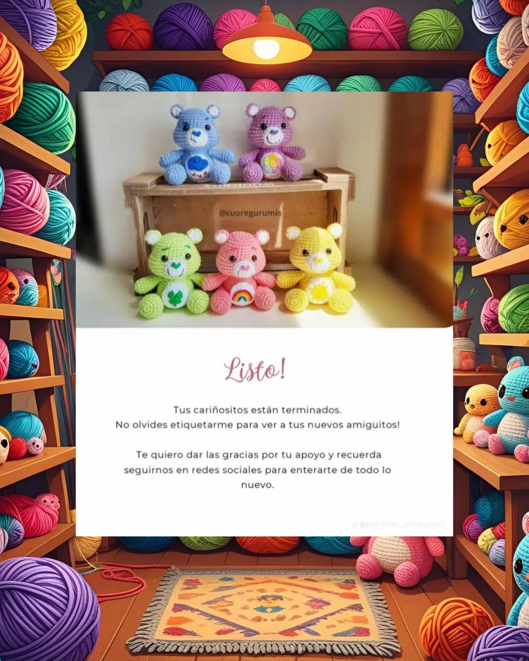 Ositos Cariñositos de Crochet: Patrón Gratuito para Crear Amigurumis