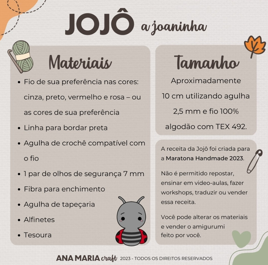 Padrão de Amigurumi de Joaninha Adorável: Receita Grátis para Crochê