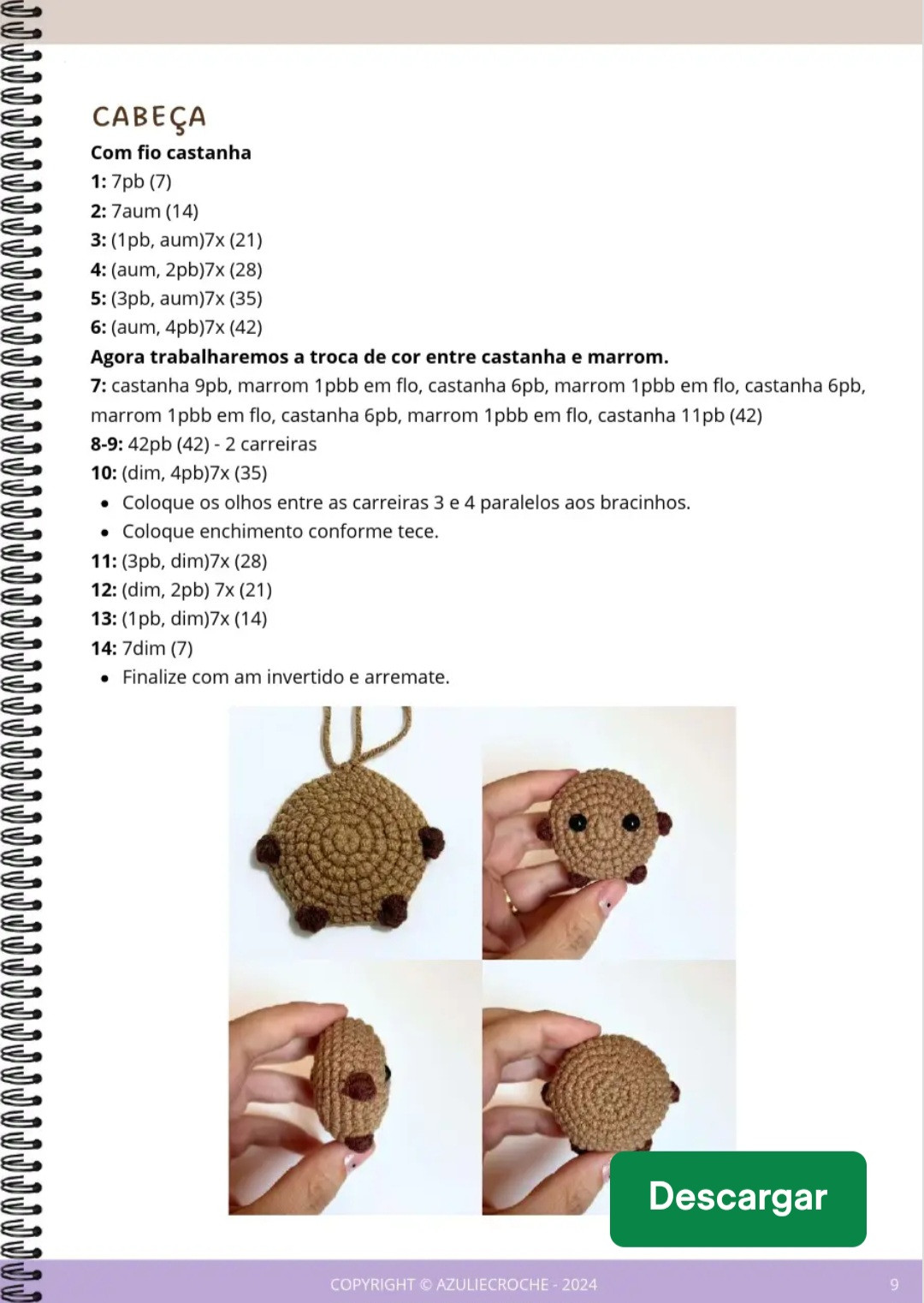 Padrão de Amigurumi: Instruções e Materiais para Criar Shooky