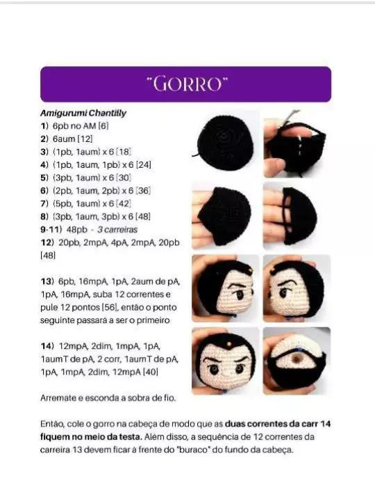 Padrão de Amigurumi: Rainha Má Elegante em Crochê