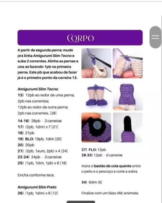 Padrão de Amigurumi: Rainha Má Elegante em Crochê