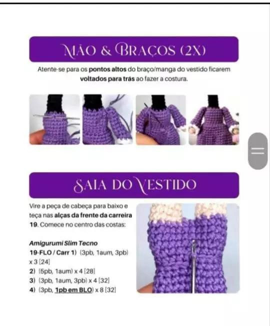 Padrão de Amigurumi: Rainha Má Elegante em Crochê