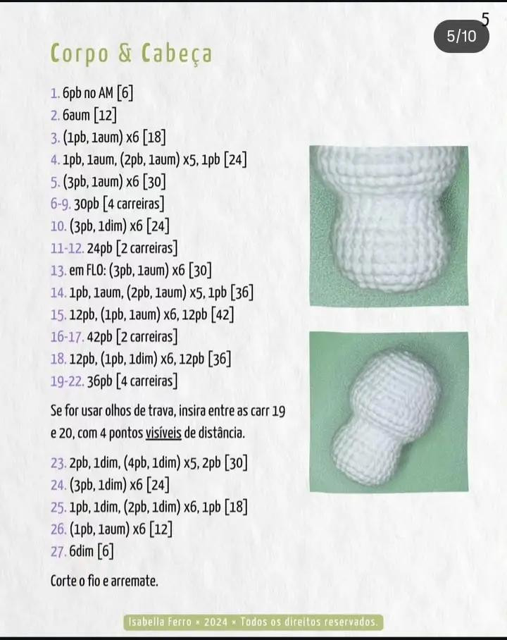 Padrão de Amigurumi Tailmon Gratuito por Isabella Ferro