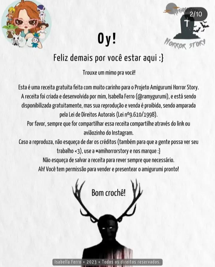 Padrão de Amigurumi Wendigo: Crie Seu Próprio Monstro de Crochê