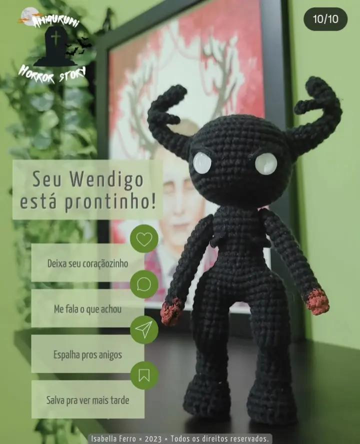 Padrão de Amigurumi Wendigo: Crie Seu Próprio Monstro de Crochê