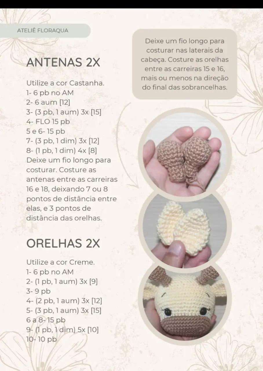Padrão de Crochê Amigurumi Girafa Gina: Criação Adorável e Detalhada