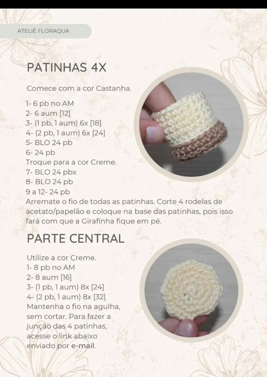 Padrão de Crochê Amigurumi Girafa Gina: Criação Adorável e Detalhada
