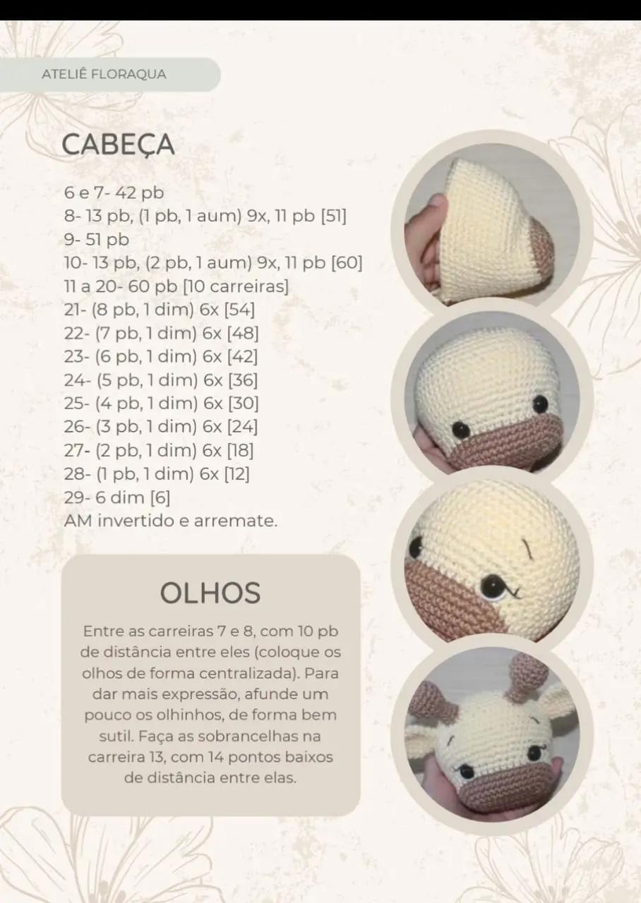 Padrão de Crochê Amigurumi Girafa Gina: Criação Adorável e Detalhada