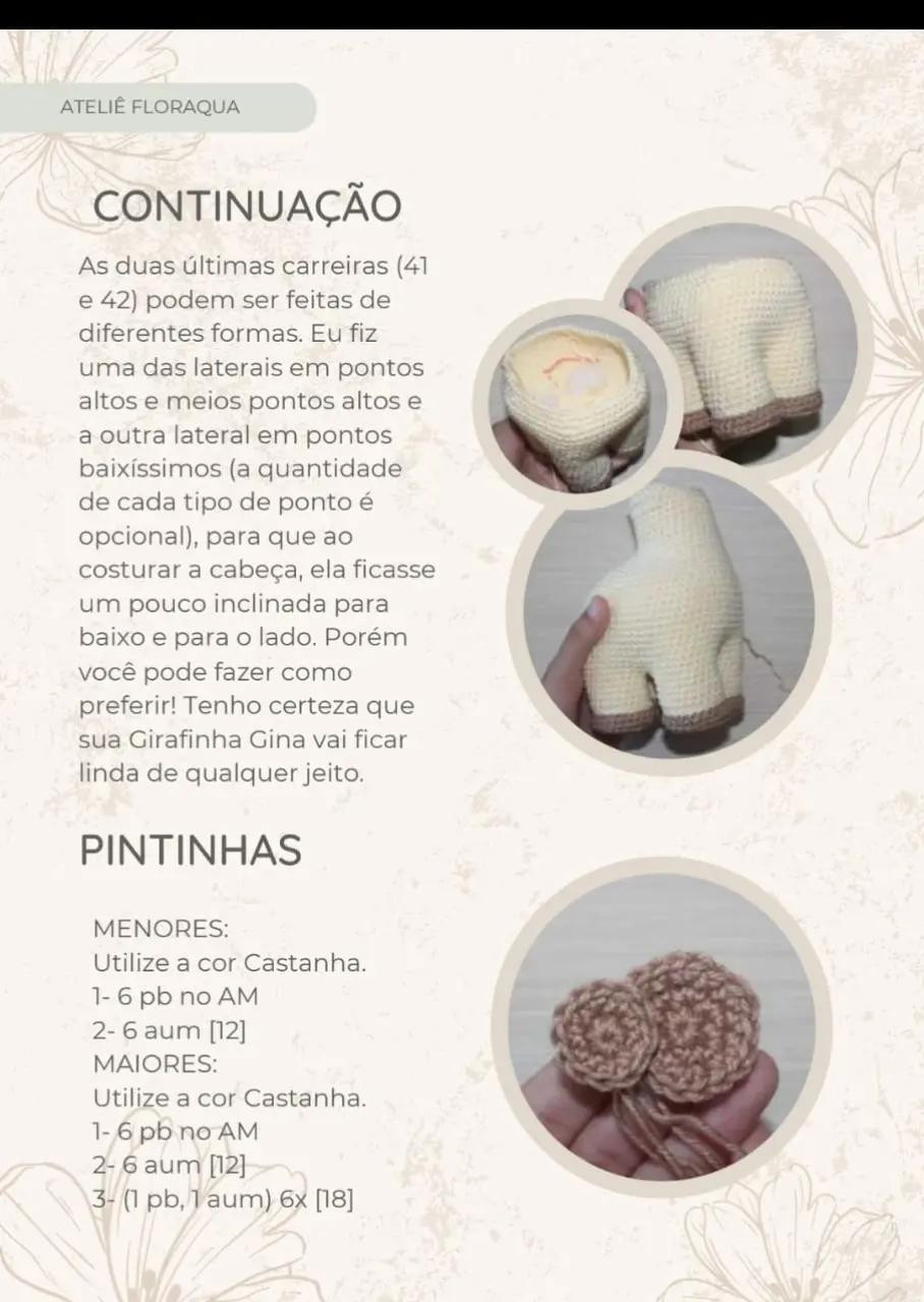 Padrão de Crochê Amigurumi Girafa Gina: Criação Adorável e Detalhada