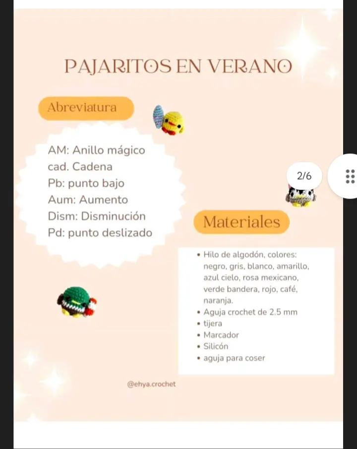 "Pajaritos de verano: patrón de amigurumi colorido y gratuito"
