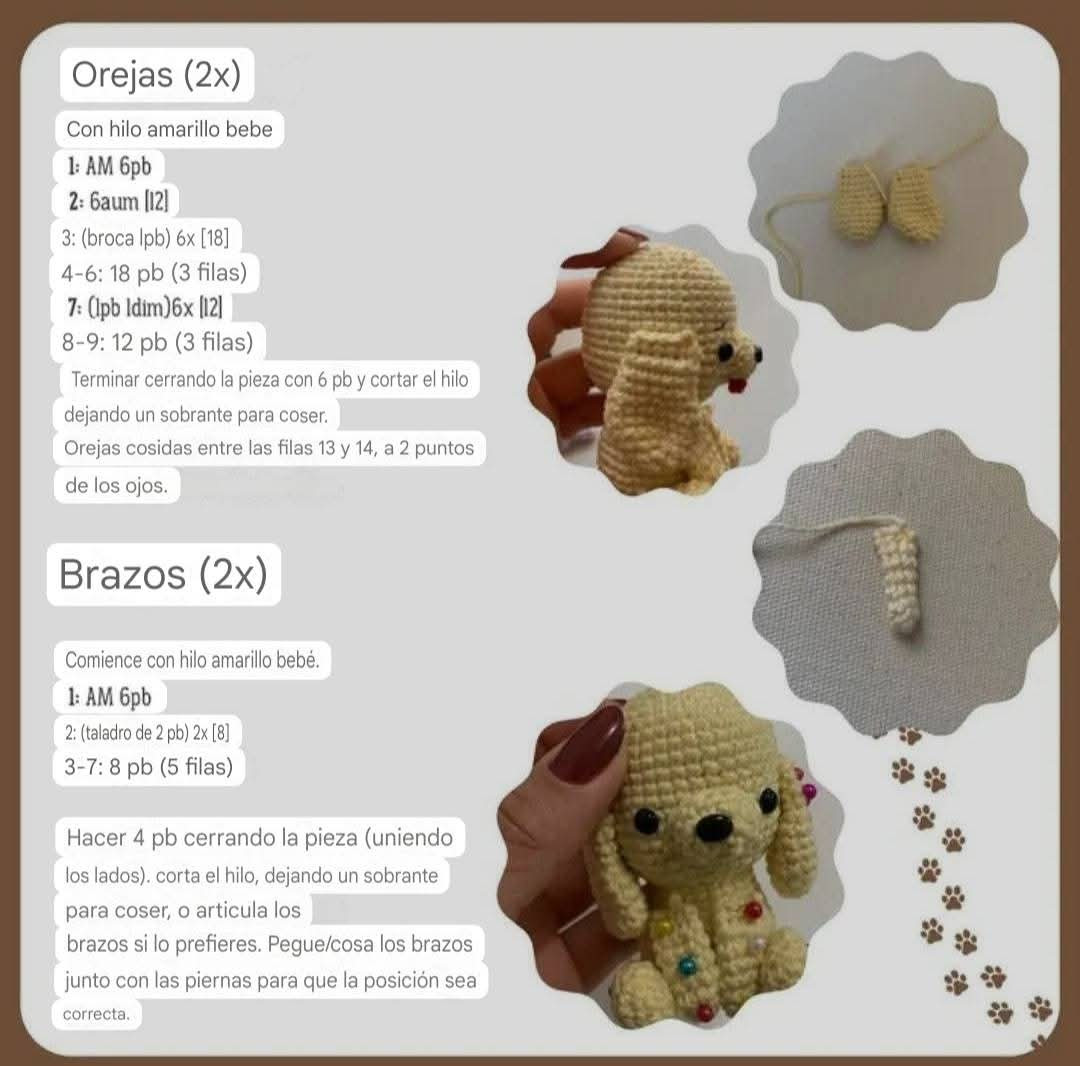 Patrón Amigurumi: Crea un Perro de Ganchillo con Bufanda