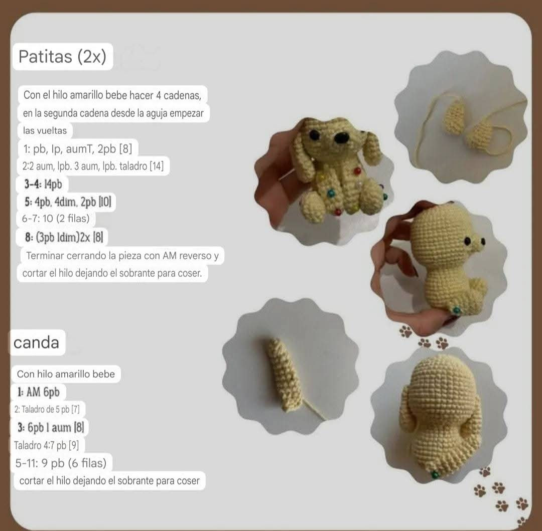 Patrón Amigurumi: Crea un Perro de Ganchillo con Bufanda