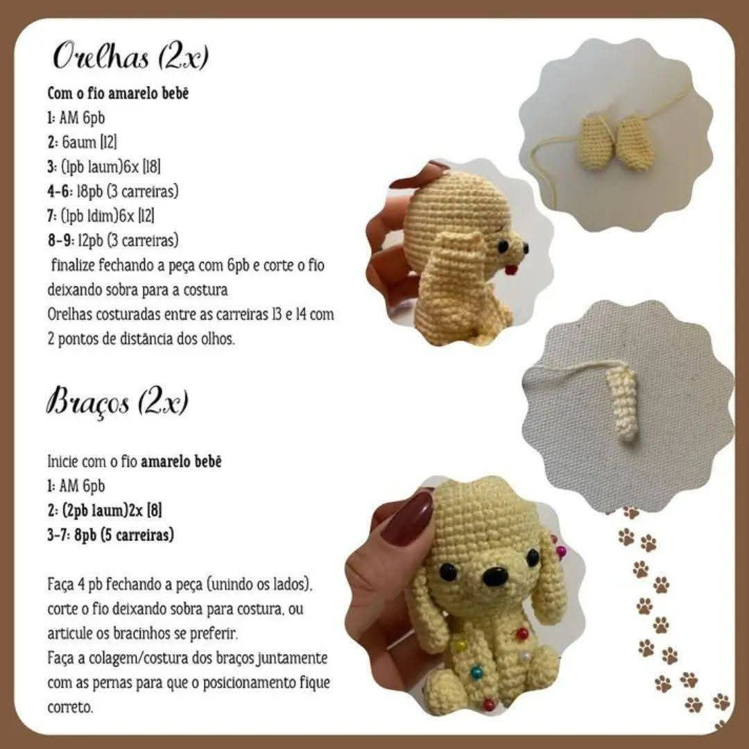 Patrón Amigurumi: Crea un Perro de Ganchillo con Bufanda