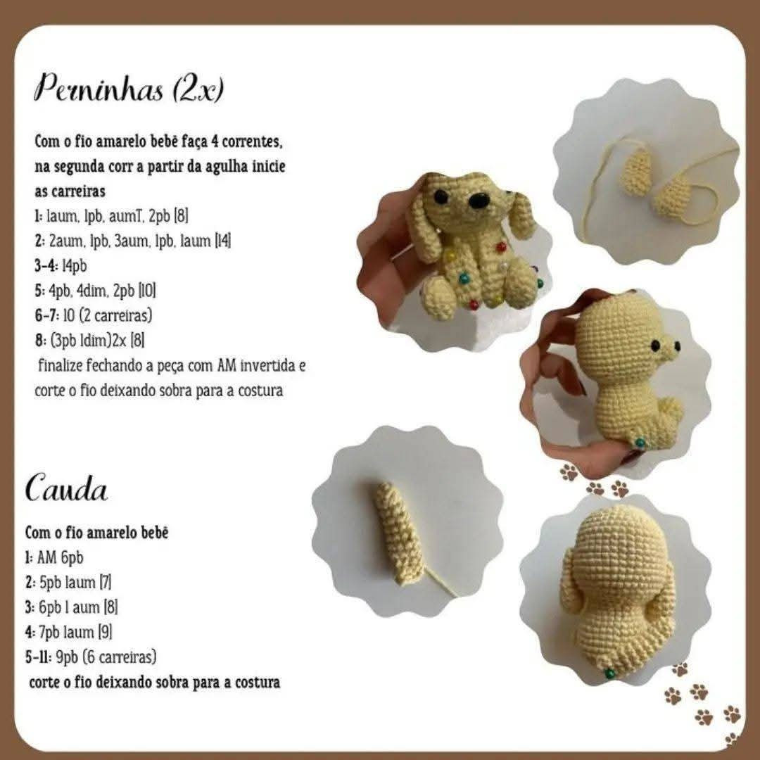 Patrón Amigurumi: Crea un Perro de Ganchillo con Bufanda