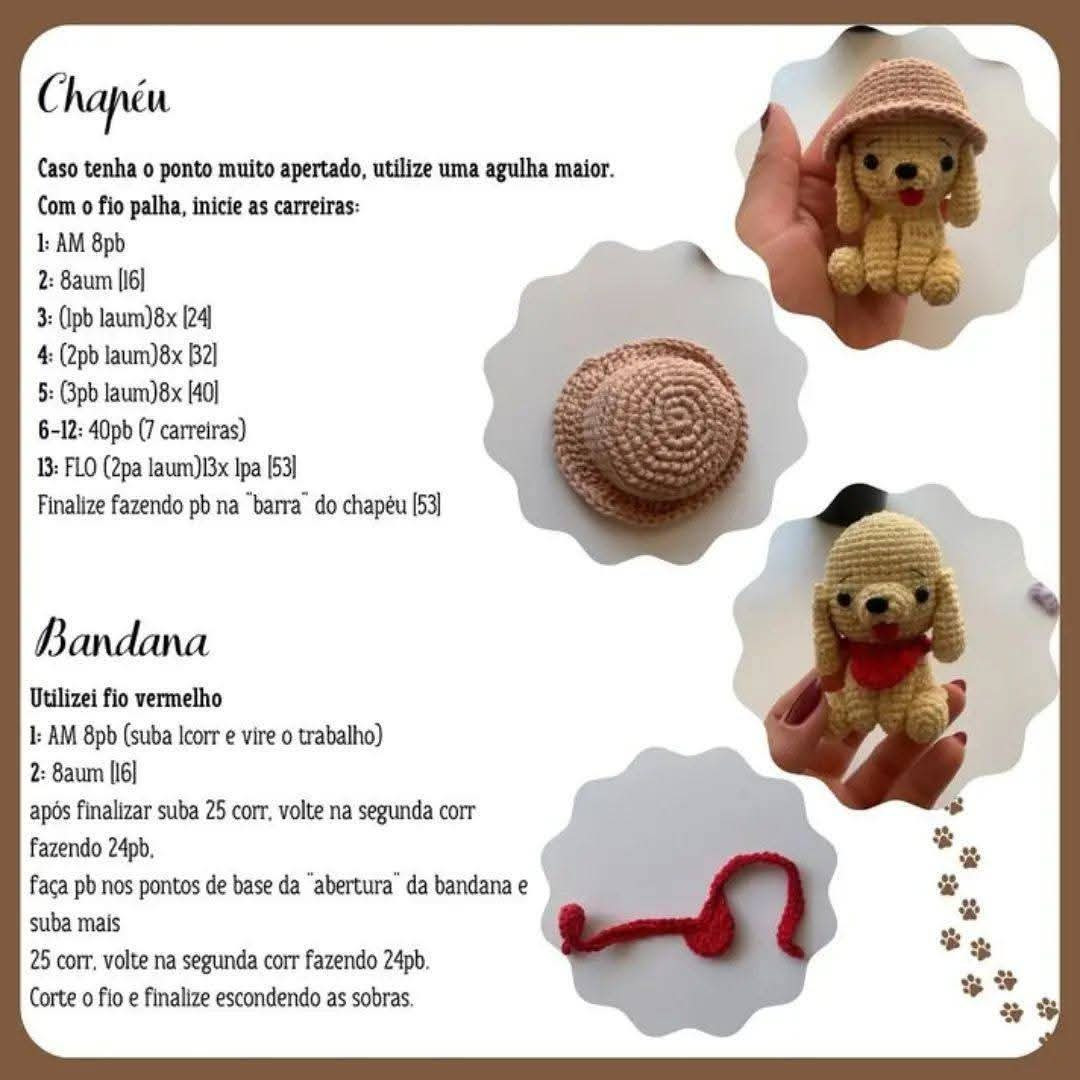 Patrón Amigurumi: Crea un Perro de Ganchillo con Bufanda