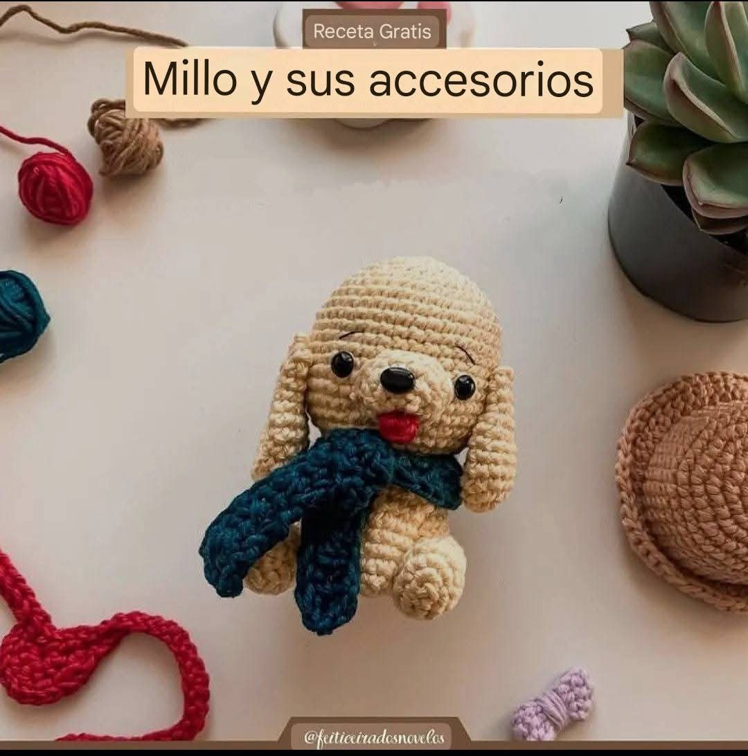 Patrón Amigurumi: Crea un Perro de Ganchillo con Bufanda