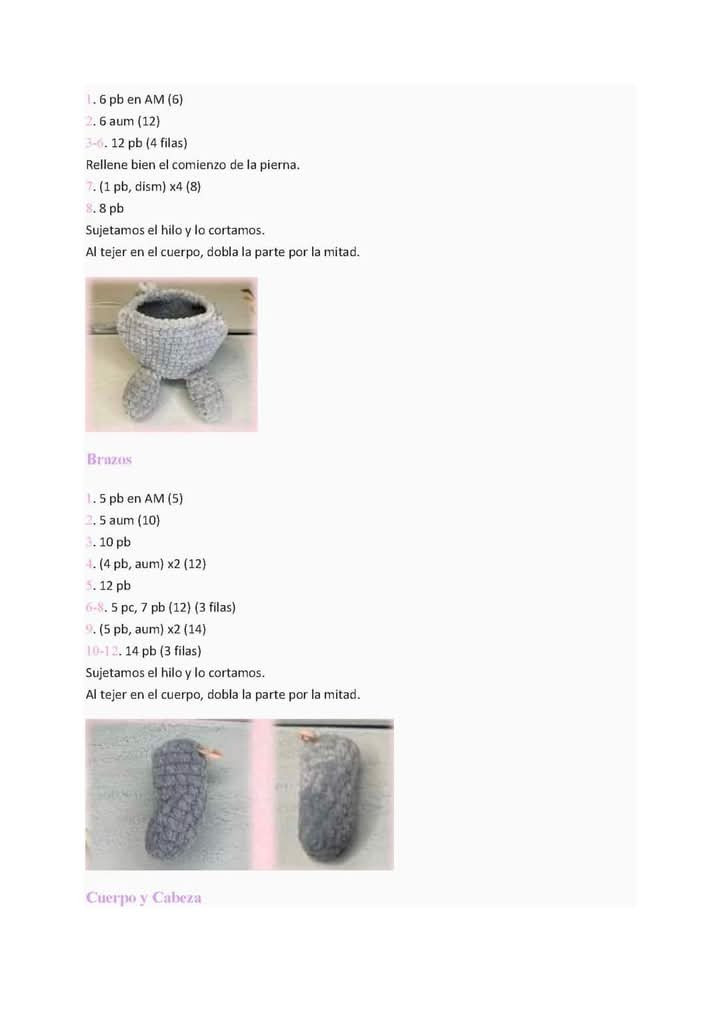 Patrón Amigurumi de Conejo: Descarga Gratuita en PDF