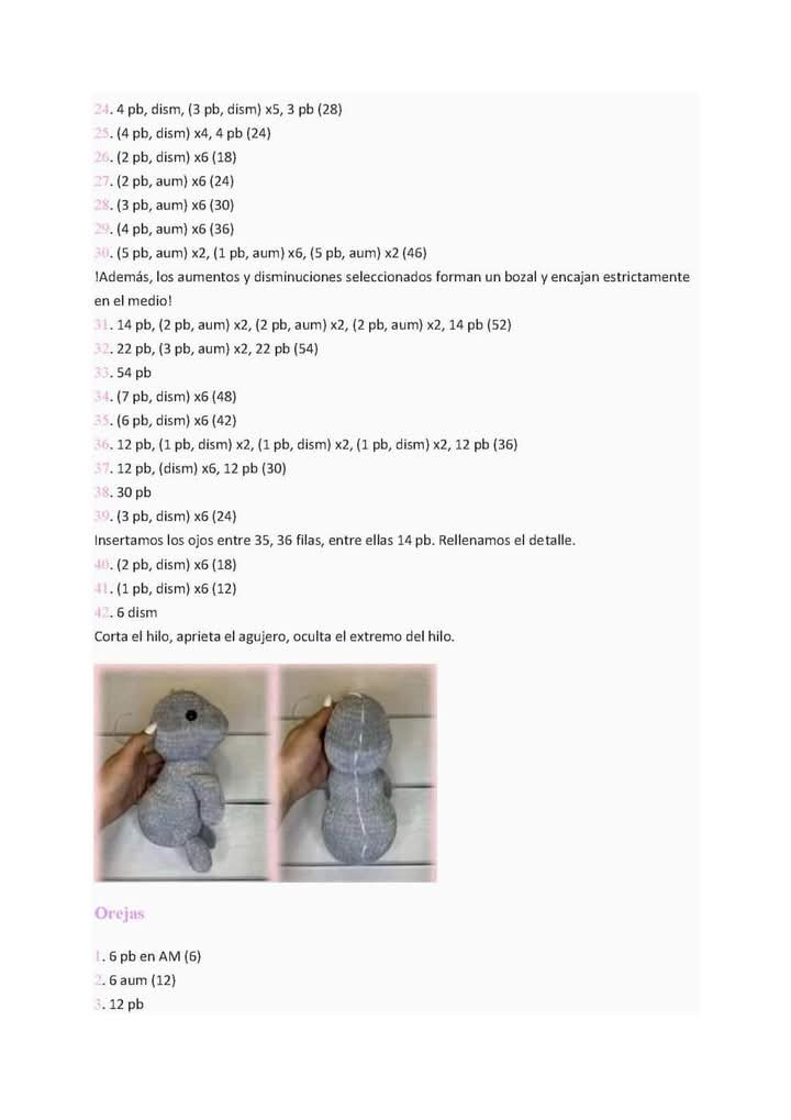 Patrón Amigurumi de Conejo: Descarga Gratuita en PDF