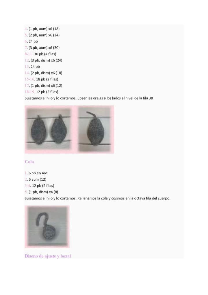 Patrón Amigurumi de Conejo: Descarga Gratuita en PDF