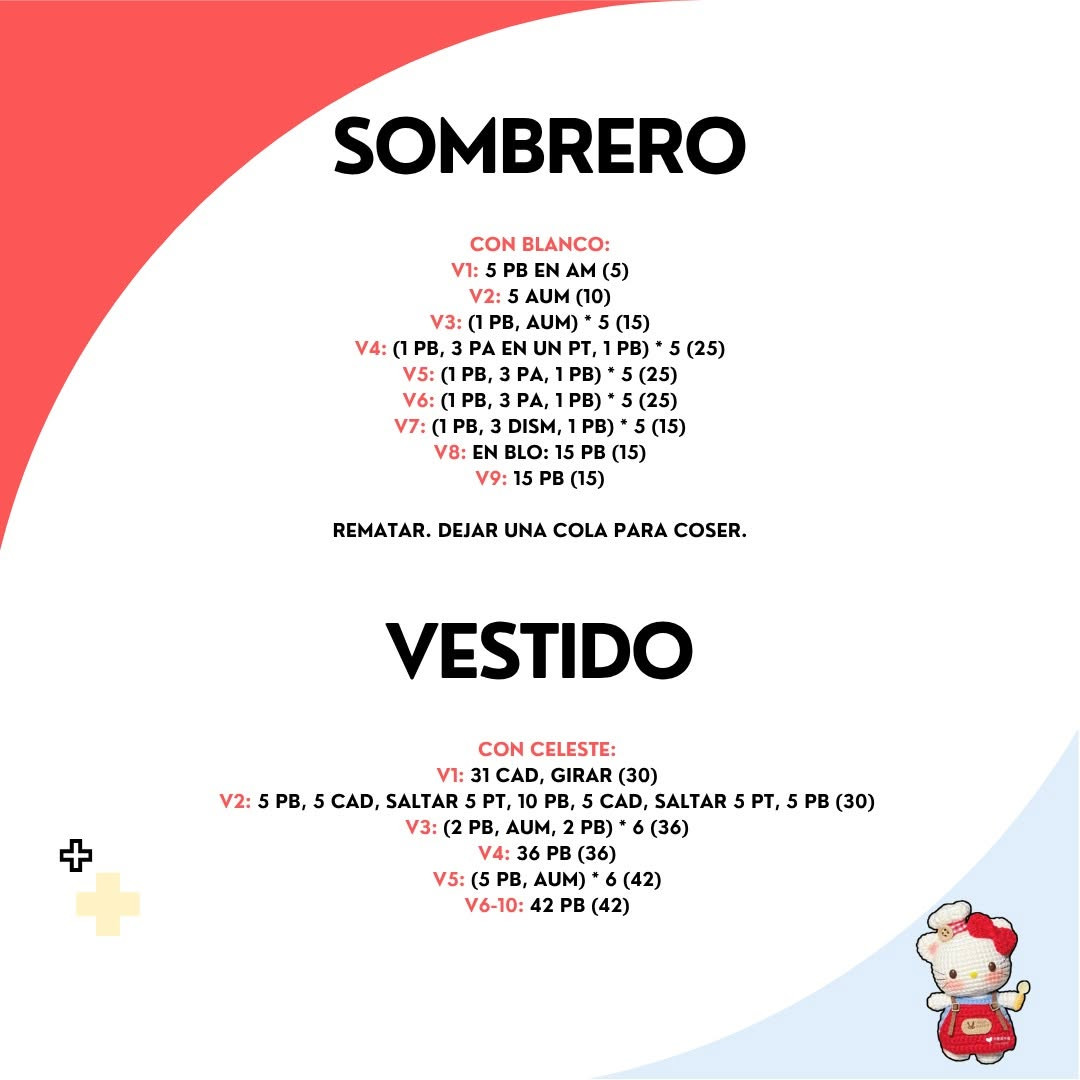 Patrón Amigurumi de Hello Kitty: Instrucciones Detalladas y Gratuitas