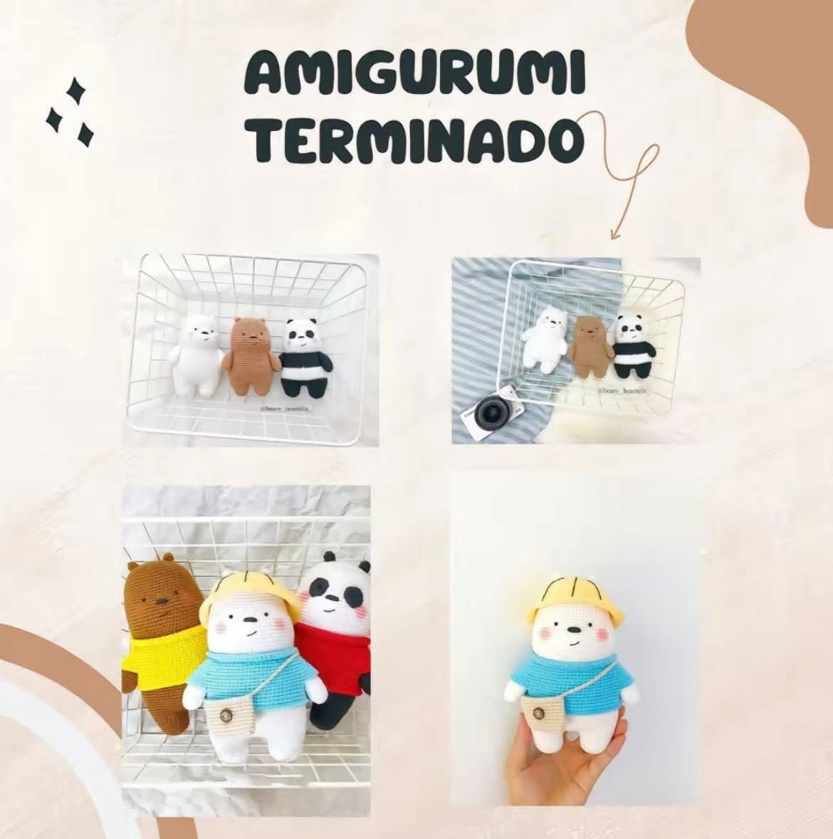 Patrón Amigurumi Gratis: Osos Escandalosos Pardo y Polar