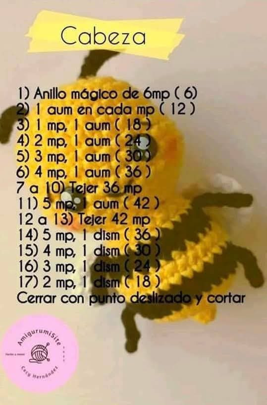 Patrón de Amigurumi: Abeja de Ganchillo Adorable y Fácil de Hacer