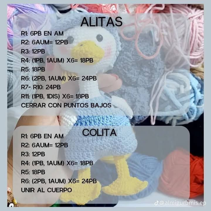 Patrón de Amigurumi: Adorable Gansito de Crochet para Principiantes