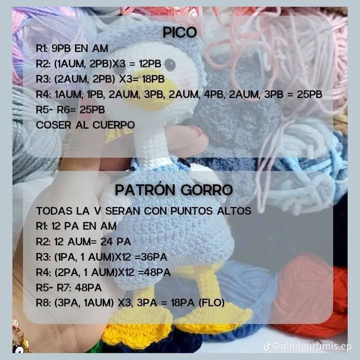 Patrón de Amigurumi: Adorable Gansito de Crochet para Principiantes