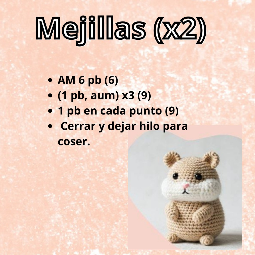 Patrón de amigurumi: Adorable hamster de crochet para principiantes