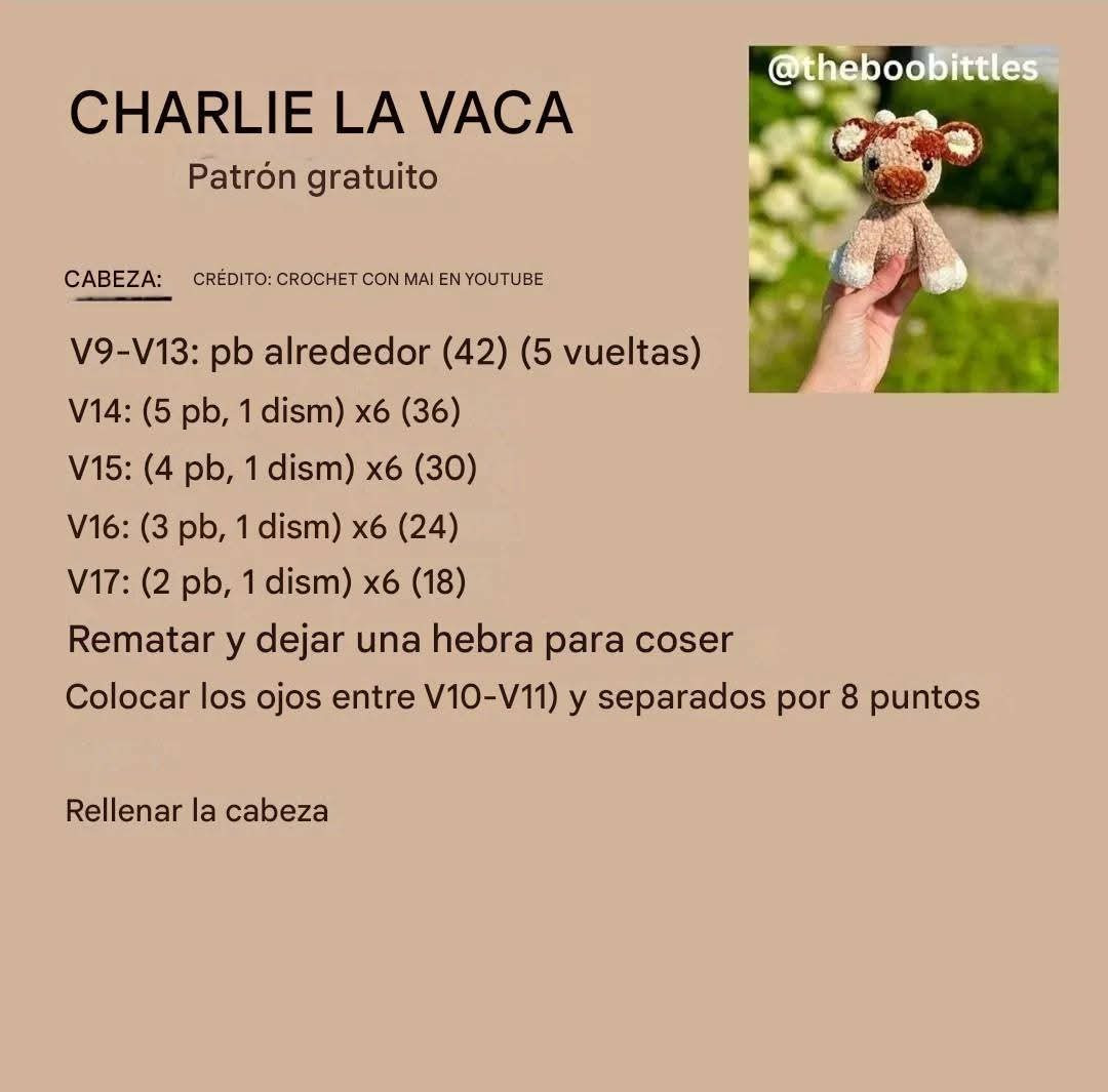 Patrón de Amigurumi: Adorable Vaquita de Crochet para Principiantes