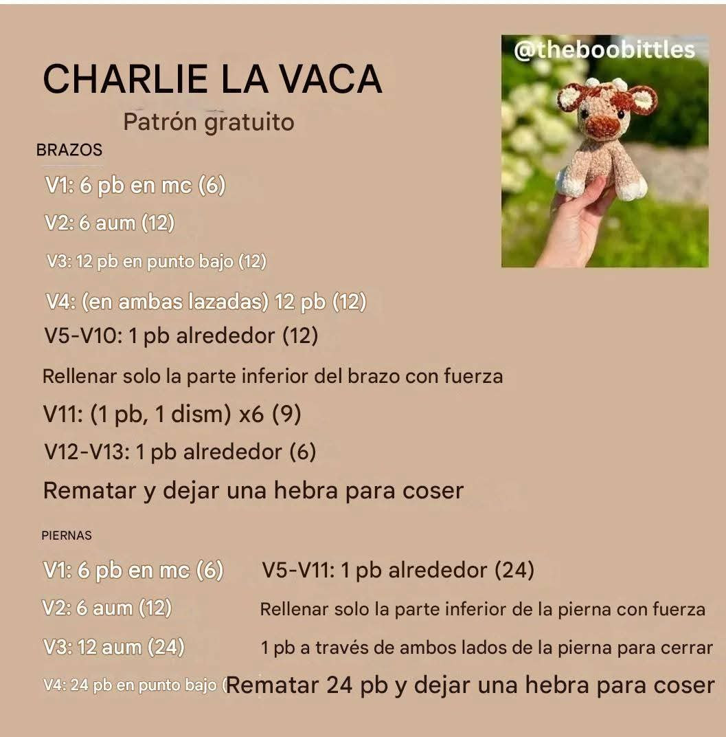 Patrón de Amigurumi: Adorable Vaquita de Crochet para Principiantes