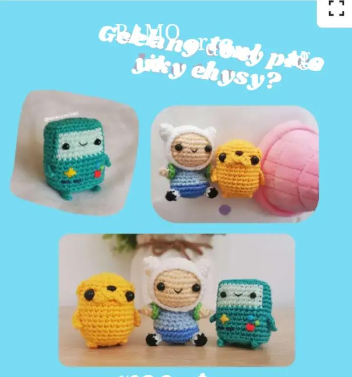 Patrón de Amigurumi: Aventuras de tres amigos entrañables
