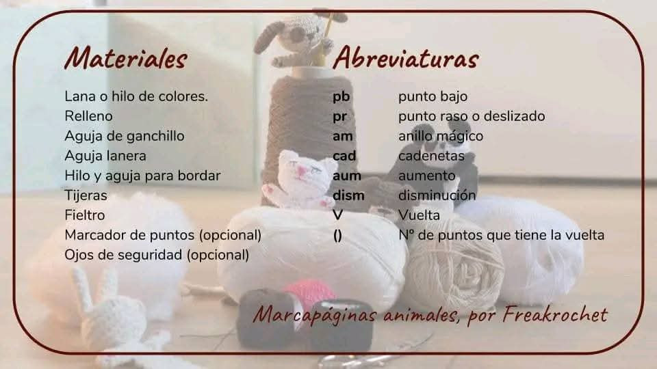 PATRÓN DE AMIGURUMI: CÓMO HACER UN MARCAPÁGINAS CON FORMAS DE ANIMALES