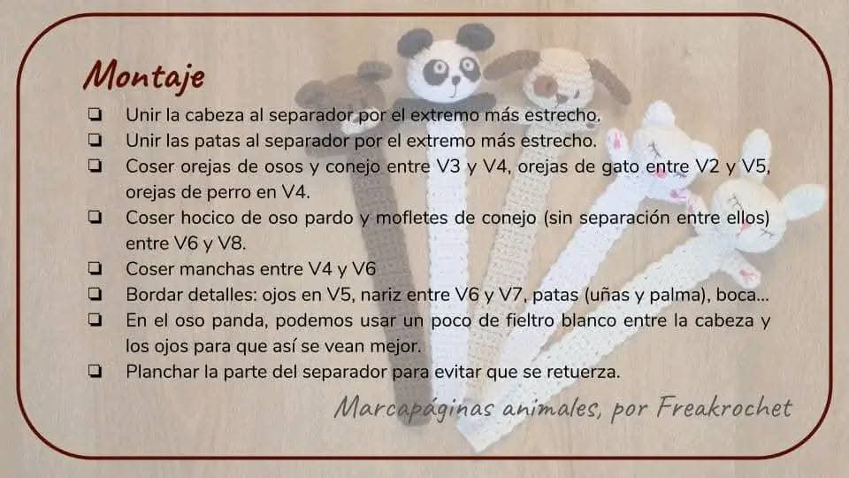 PATRÓN DE AMIGURUMI: CÓMO HACER UN MARCAPÁGINAS CON FORMAS DE ANIMALES