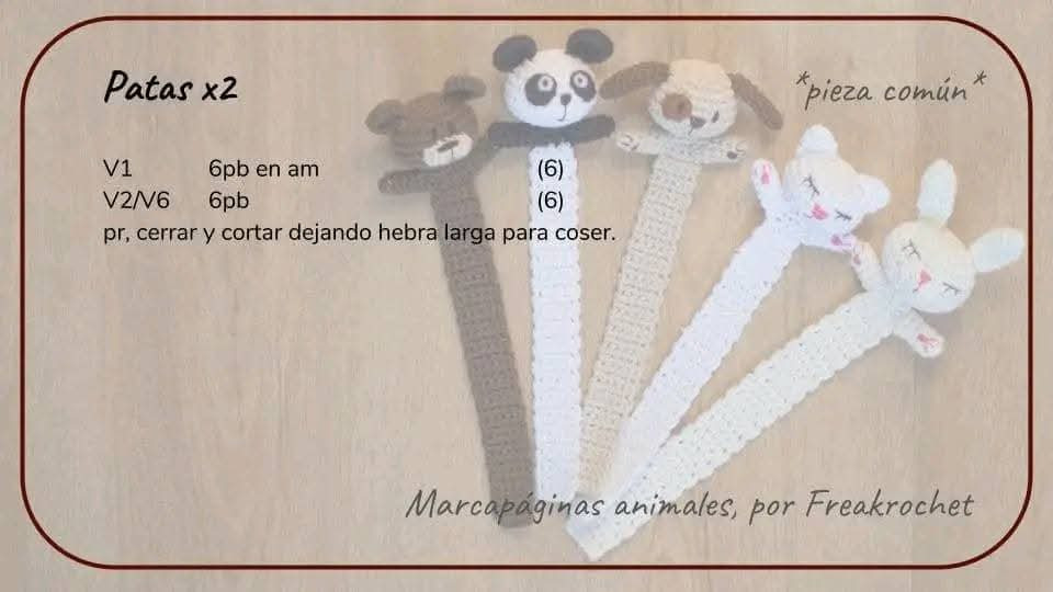 PATRÓN DE AMIGURUMI: CÓMO HACER UN MARCAPÁGINAS CON FORMAS DE ANIMALES