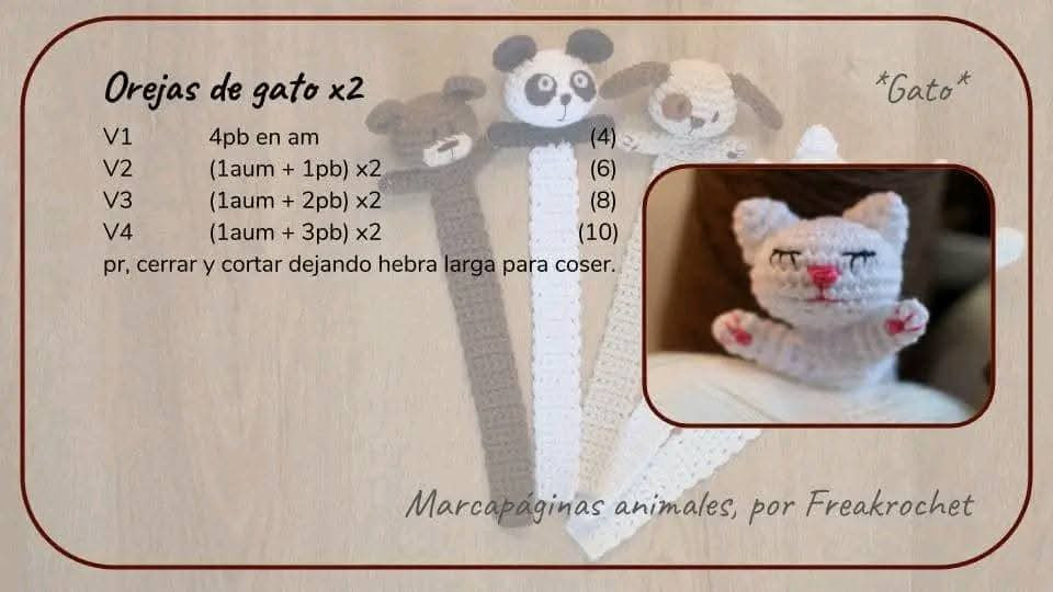 PATRÓN DE AMIGURUMI: CÓMO HACER UN MARCAPÁGINAS CON FORMAS DE ANIMALES