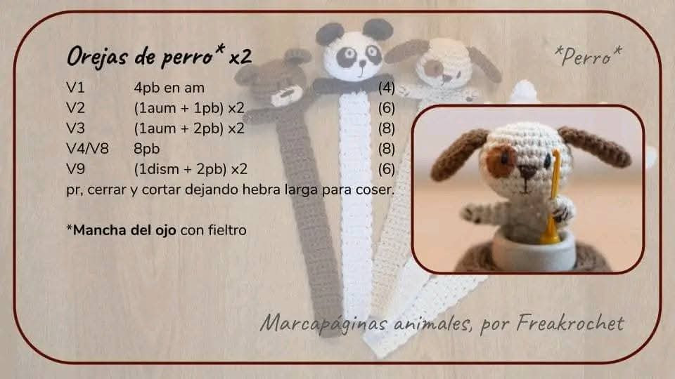 PATRÓN DE AMIGURUMI: CÓMO HACER UN MARCAPÁGINAS CON FORMAS DE ANIMALES